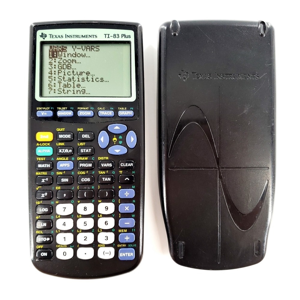 Texas Instruments TI-83 Plus Graphing Calculator w/ Cover Tested & Works
